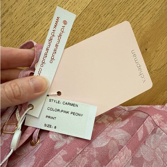 V. Chapman Maxi Dress Carmen Size 8 Pink - Picture 3 of 7